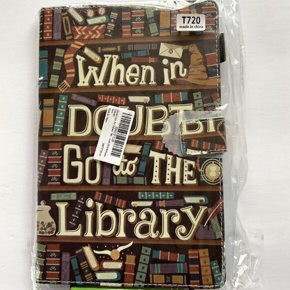 SAMSUNG GALAXY T720 TABLET CASE "WHEN IN DOUBT GO TO THE LIBRARY" - Picture 11 of 12